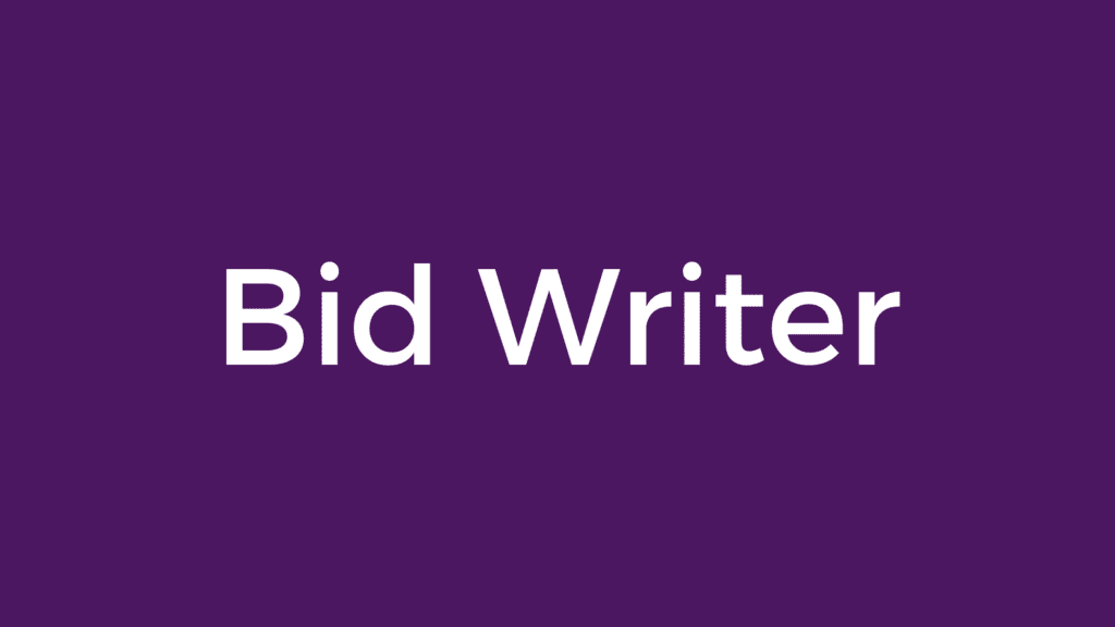 Purple Text Bid Writer