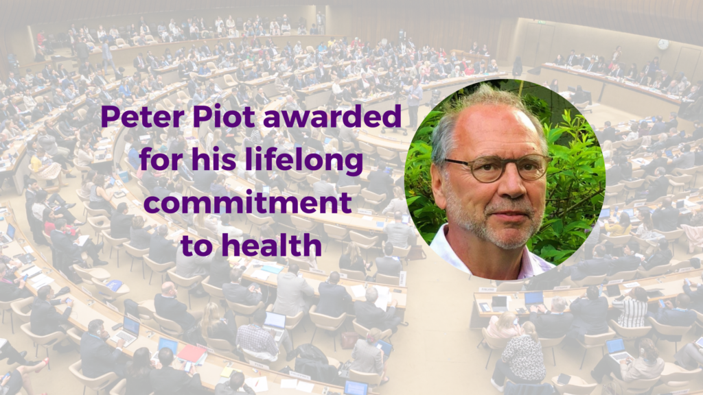 Peter Piot awarded for his lifelong commitment to health from the World Health Organization